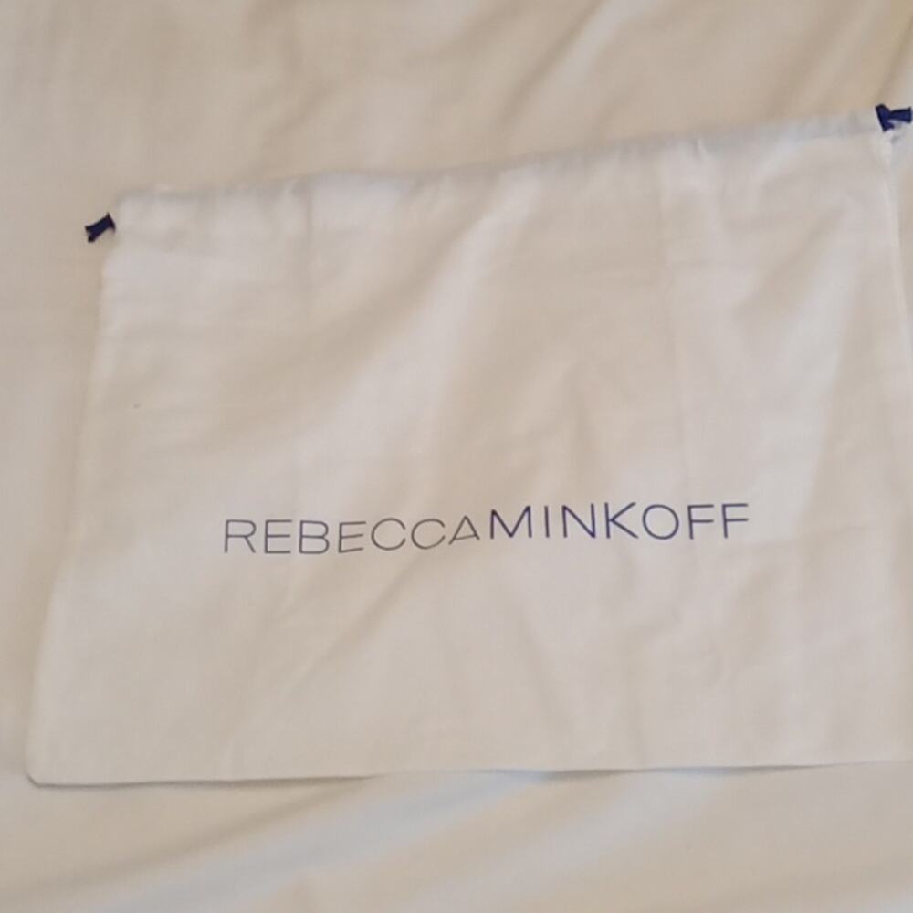 Rebecca Minkoff White 12X10 Drawstring Dust Bag For purses. Travel,Closet Clean